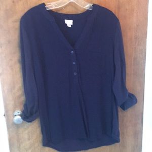 Merona rolled sleeve tee Navy